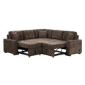 82.6-Inch L-Shaped Sleeper Sofa with Pull-Out Feature, Wheels, USB Ports, and Power Sockets - Dimensions: 82.6W x 82.6D x 33H