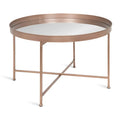 Kate and Laurel Celia 28.25-Inch Round Metal Coffee Table