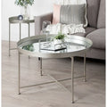 Kate and Laurel Celia 28.25-Inch Round Metal Coffee Table