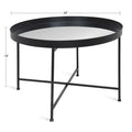 Kate and Laurel Celia 28.25-Inch Round Metal Coffee Table