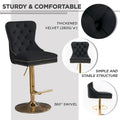 Contemporary Adjustable Thick Upholstered Swivel Counter Bar Stools