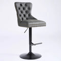 Contemporary Adjustable Thick Upholstered Swivel Counter Bar Stools