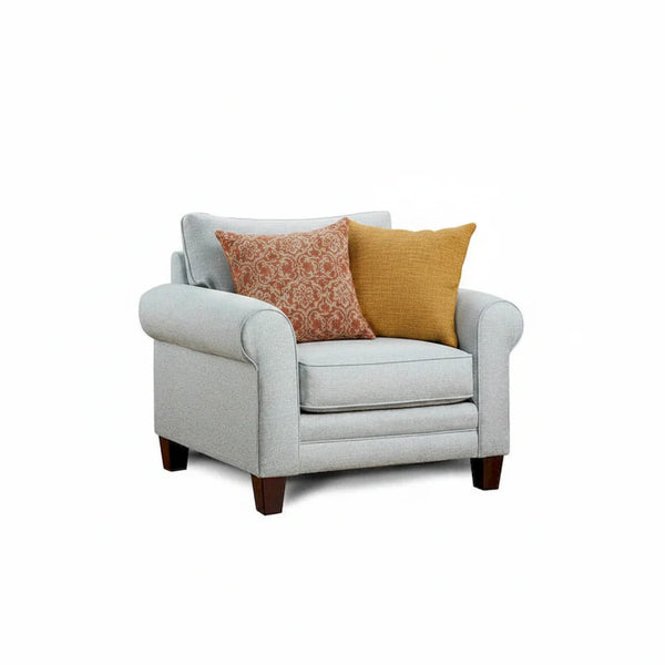Elegant Mist Grey Accent Chair