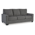 Signature Design by Ashley Rannis Pewter Queen Sofa Bed - Dimensions: 85W x 40D x 39H
