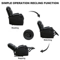 Manual Rocking Recliner Chair Featuring Massage Function and Cup Holders