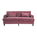 HOMEFUN Chenille Upholstered Loveseat and Armchair Set with Wooden Frame for Living Room