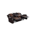 Grete Brown Luxury Faux Leather Living Room Collection