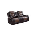 Grete Brown Luxury Faux Leather Living Room Collection