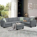 Versatile Reversible Sectional Sofa with Ottoman - Flexible Combination Module