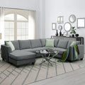 Versatile Reversible Sectional Sofa with Ottoman - Flexible Combination Module
