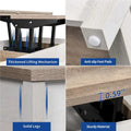 Moasis Farmhouse Lift-Top Coffee Table with Expandable Surface, Hidden Storage, and Shelf for Living Room