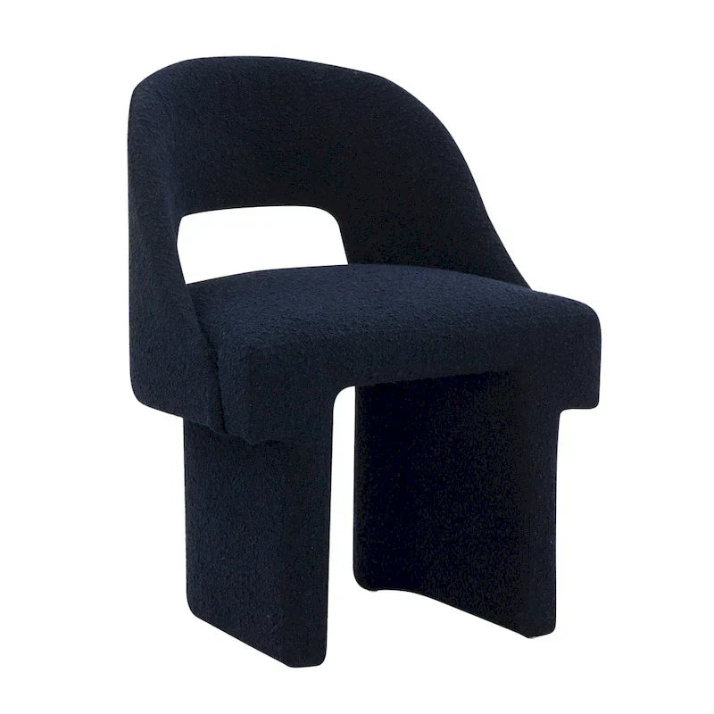 Modern Elegant Boucle Upholstered Accent Chair with MDF Wood Frame for Home Office, Living Room, and Bedroom