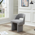 Modern Elegant Boucle Upholstered Accent Chair with MDF Wood Frame for Home Office, Living Room, and Bedroom