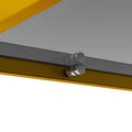 Modern Rectangular Coffee Table with Tempered Glass Surface for Living Room