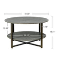 Two-Tier Round Coffee Table with Storage