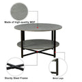 Two-Tier Round Coffee Table with Storage