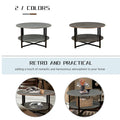 Two-Tier Round Coffee Table with Storage