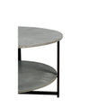 Two-Tier Round Coffee Table with Storage