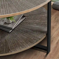 Two-Tier Round Coffee Table with Storage