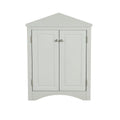 Freestanding Corner Triangle Bathroom Storage Cabinet with Adjustable Shelves - Versatile Accent Cabinet for Living Room
