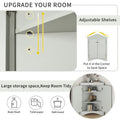 Freestanding Corner Triangle Bathroom Storage Cabinet with Adjustable Shelves - Versatile Accent Cabinet for Living Room