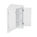 Freestanding Corner Triangle Bathroom Storage Cabinet with Adjustable Shelves - Versatile Accent Cabinet for Living Room