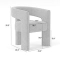 SEYNAR Contemporary Glam Velvet Dining Chair with Open-Back Design