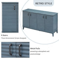 Large 4-Door Sideboard Buffet with Adjustable Shelves for Ample Storage