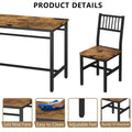 5-Piece Dining Set for 4: Metal Frame Table and Chairs for Kitchen and Breakfast Room