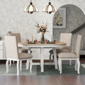 5-Piece Round Extendable Dining Set with Chairs
