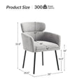 Set of 4 Amos Modern Boucle Dining Chairs with Adjustable Feet by HULALA HOME