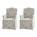 Set of 2 Alethea Upholstered Dining Chairs with Slipcovers and Solid Wood Legs by HULALA HOME
