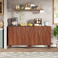 55-Inch Sideboard Buffet Cabinet with Adjustable Shelves for Kitchen and Dining Room