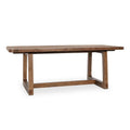 Classic Home Lyra Extendable Dining Table in Smoke Brown - Adjustable Width 80-110W x 39D x 30H
