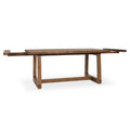 Classic Home Lyra Extendable Dining Table in Smoke Brown - Adjustable Width 80-110W x 39D x 30H