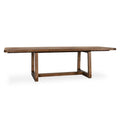 Classic Home Lyra Extendable Dining Table in Smoke Brown - Adjustable Width 80-110W x 39D x 30H