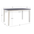 McKee White Acacia Wood Counter-Height Dining Table