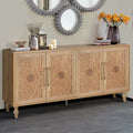 Large Floral Carved Storage Cabinet - Sideboard Buffet