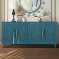 Large Floral Carved Storage Cabinet - Sideboard Buffet