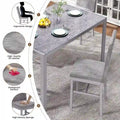 Grondin Contemporary 5-Piece Dining Set with Tempered Glass Table and 4 Diamond-Stitched PU Leather Chairs