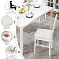 Grondin Contemporary 5-Piece Dining Set with Tempered Glass Table and 4 Diamond-Stitched PU Leather Chairs