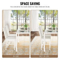 Grondin Contemporary 5-Piece Dining Set with Tempered Glass Table and 4 Diamond-Stitched PU Leather Chairs