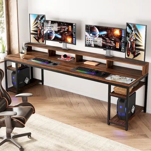 78.7-Inch Extra Long Double Desk for Two, Ideal for Home Office Use