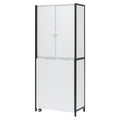 Versatile Craft Armoire with Foldable Desktop for Sewing and Home Office Use