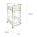 Silverwood Sinclair Antique Gold 2-Tier Serving Cart