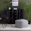 Handmade 22-Inch Square Pouf Ottoman by Jani Surin - Versatile Footrest for Living Room, Bedroom, Nursery, and Kids' Room