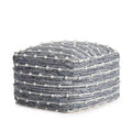 Handmade 22-Inch Square Pouf Ottoman by Jani Surin - Versatile Footrest for Living Room, Bedroom, Nursery, and Kids' Room
