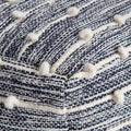 Handmade 22-Inch Square Pouf Ottoman by Jani Surin - Versatile Footrest for Living Room, Bedroom, Nursery, and Kids' Room