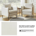 Set of 2 Christopher Modern Armchairs with Anti-Scratch Fabric and Black Metal Legs by HULALA HOME