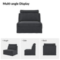 Modern 45" Anne Slipcovered Chair with Ottoman by HULALA HOME